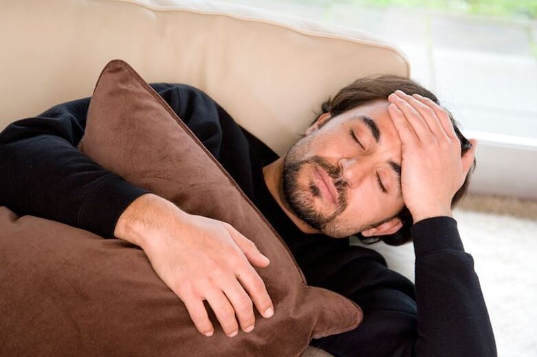 Discomfort due to prostatitis
